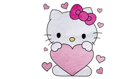 hello kitty love drawing